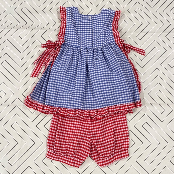 The Bubble Bee Gingham Fourth of July Two Piece Outfit - T - Picture 14 of 16